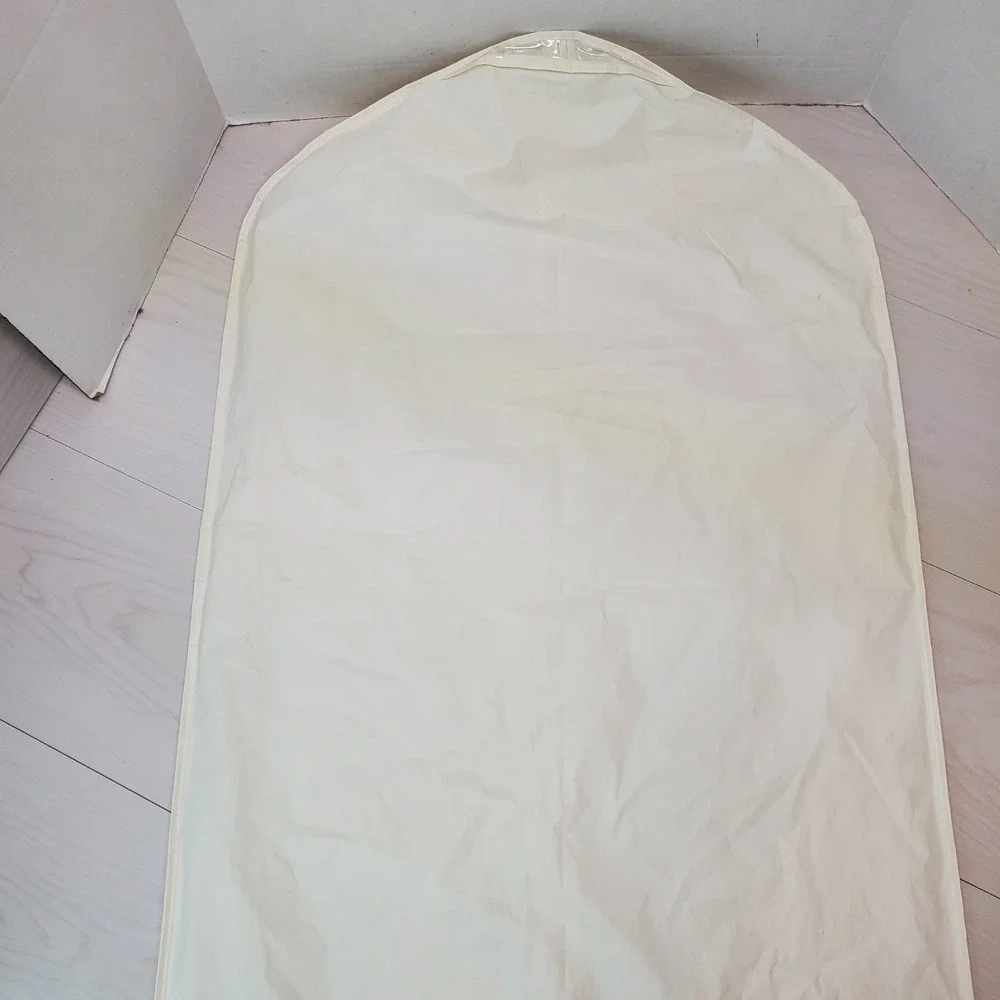 Coach New York Garment Bag Off-White Logo Suit Dress Travel Cover Case Zippered